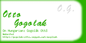 otto gogolak business card
