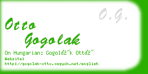 otto gogolak business card